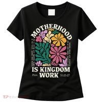 Motherhood Is Kingdom Work Retro Christian Mothers Day Women's T-Shirt thumb 0