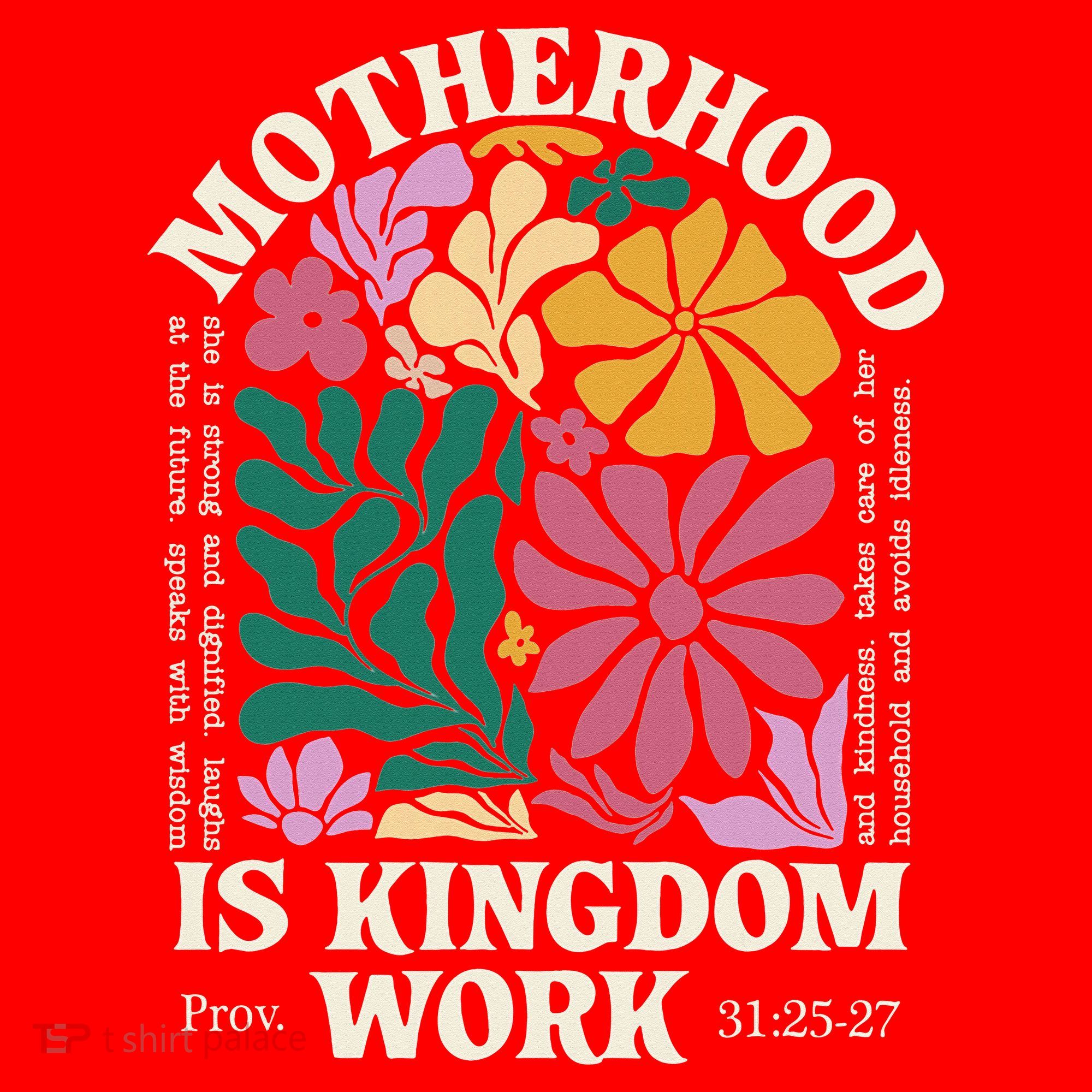 Motherhood Is Kingdom Work Retro Christian Mothers Day Santa Hat
