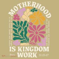 Motherhood Is Kingdom Work Retro Christian Mothers Day Sweatshirt thumb 2