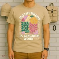 Motherhood Is Kingdom Work Retro Christian Mothers Day T-Shirt thumb 6