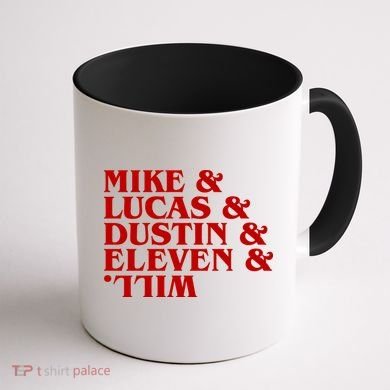 Mike & Lucas & Dustin & Elevin & Will Coffee Mug back
