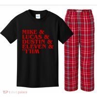 Mike & Lucas & Dustin & Elevin & Will Kids Plaid Pajama Set thumb 0