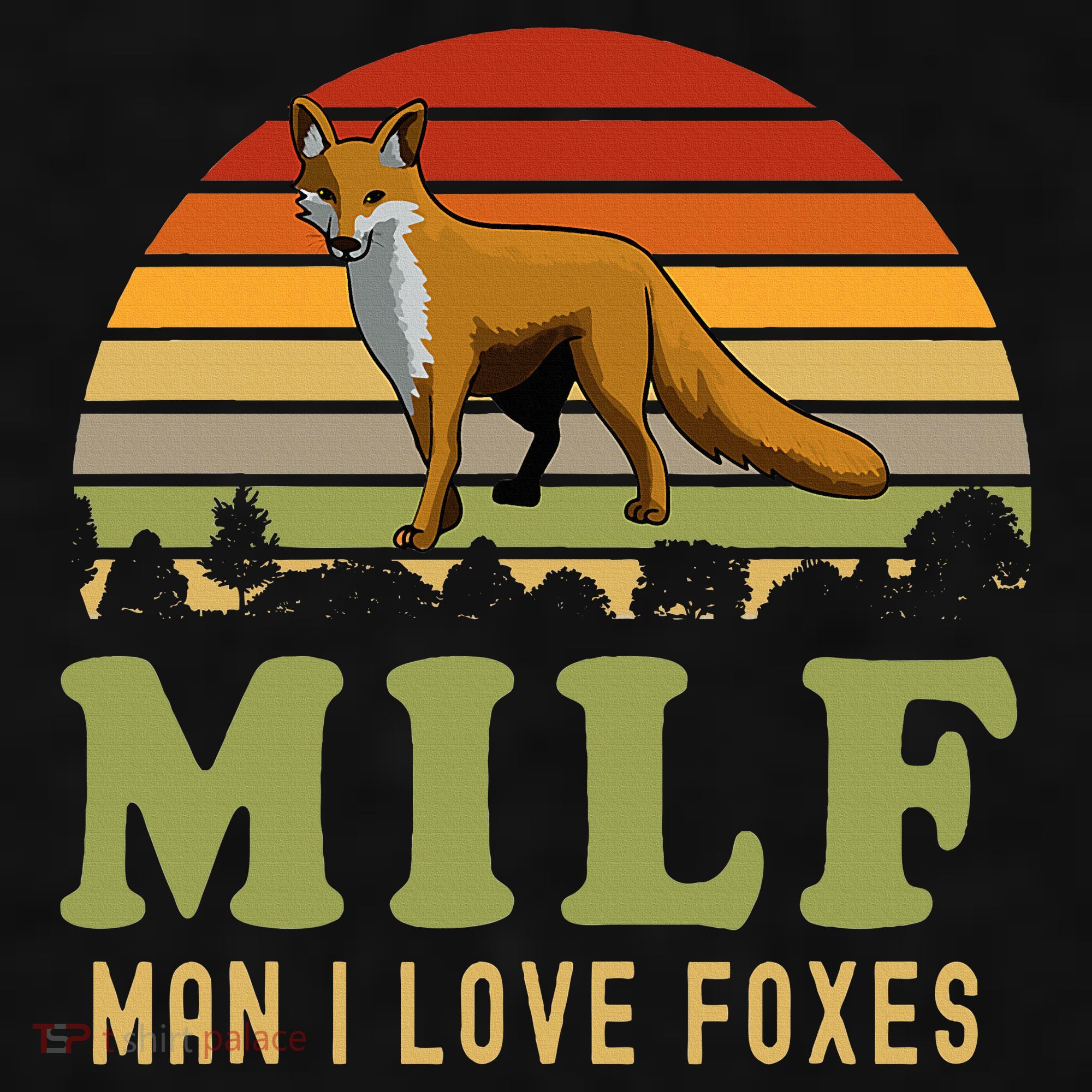 Man I Love Foxes Funny Milf Party Joke For Fox Lover Ladies PosiCharge Tri-Blend Wicking Tank