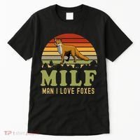 Man I Love Foxes Funny Milf Party Joke For Fox Lover Tall T-Shirt thumb 0