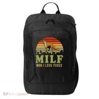 Man I Love Foxes Funny Milf Party Joke For Fox Lover City Backpack thumb 0