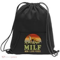 Man I Love Foxes Funny Milf Party Joke For Fox Lover Sweatshirt Cinch Pack Bag thumb 0