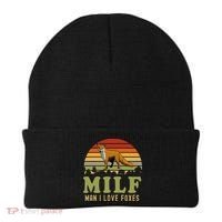 Man I Love Foxes Funny Milf Party Joke For Fox Lover Beanie thumb 0