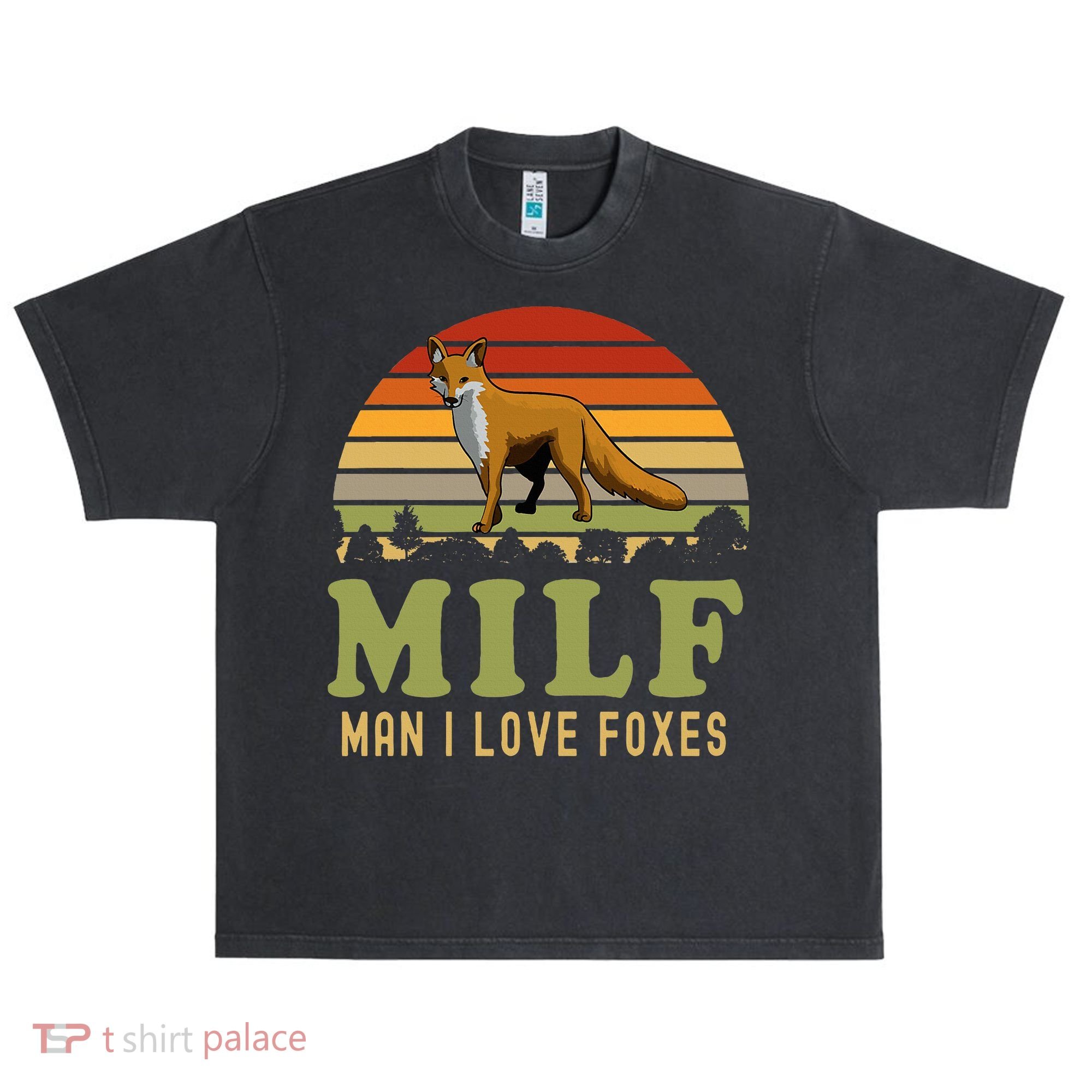 Man I Love Foxes Funny Milf Party Joke For Fox Lover Urban Oversized Heavyweight T-Shirt