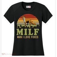 Man I Love Foxes Funny Milf Party Joke For Fox Lover Women's Cooling Performance Crew T-Shirt thumb 0