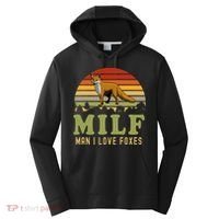 Man I Love Foxes Funny Milf Party Joke For Fox Lover Performance Fleece Hoodie thumb 0