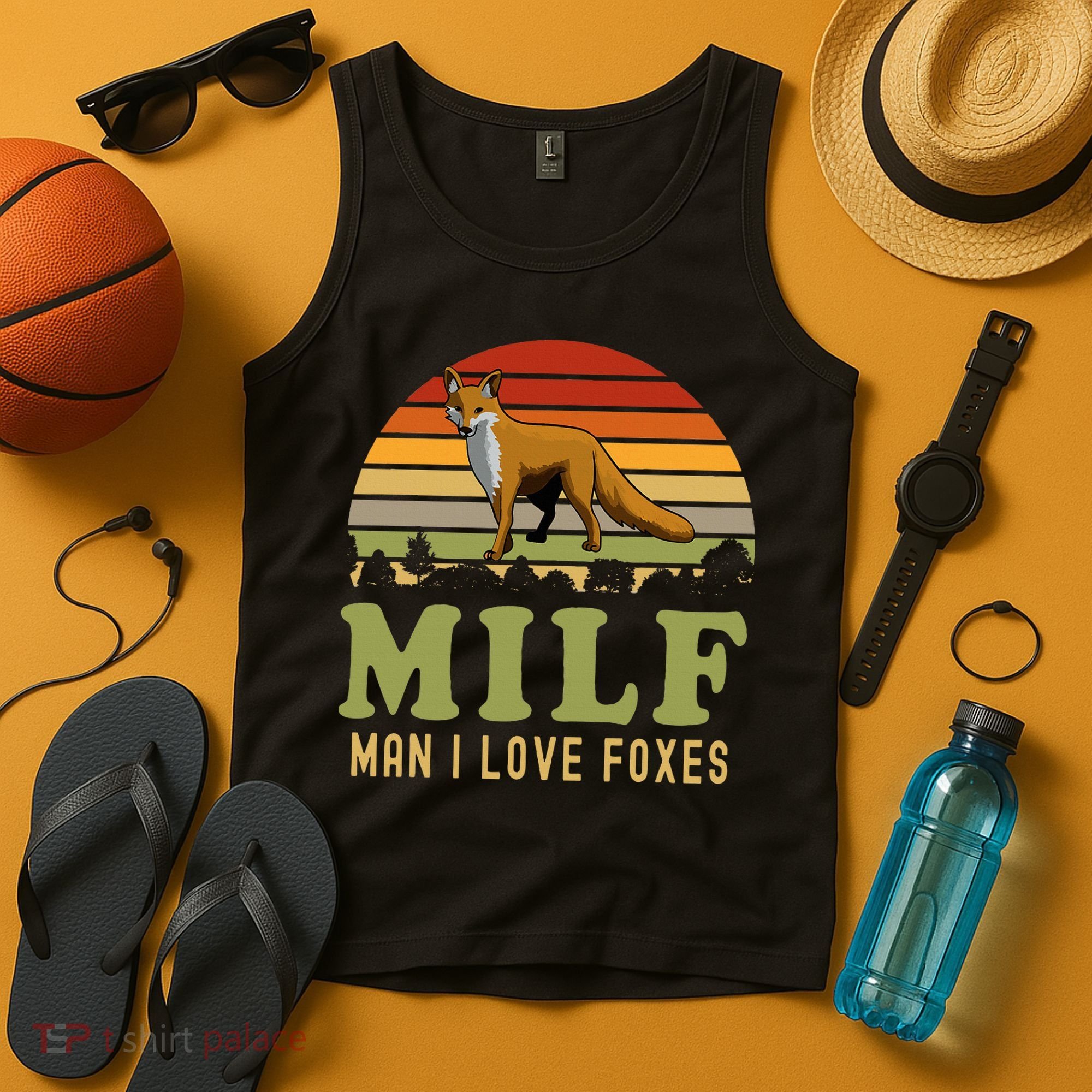 Man I Love Foxes Funny Milf Party Joke For Fox Lover Tank Top