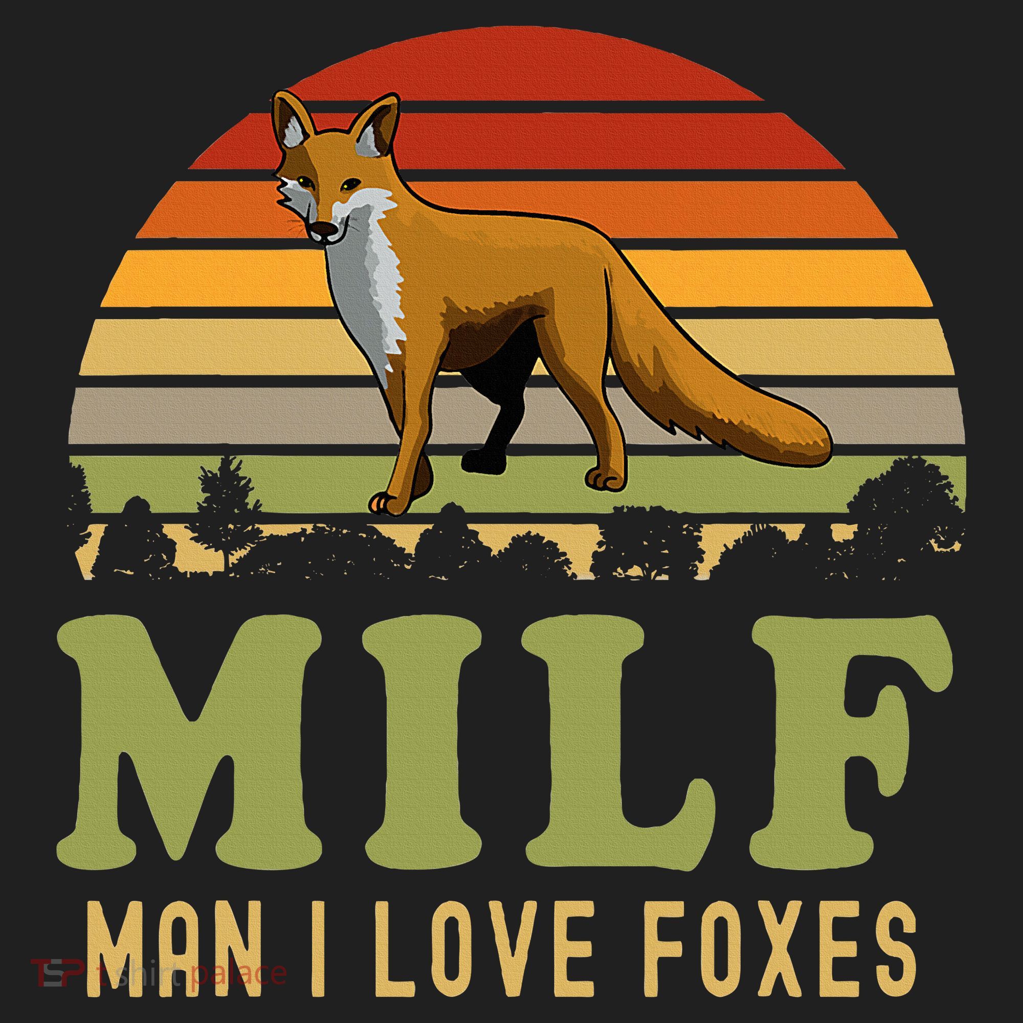 Man I Love Foxes Funny Milf Party Joke For Fox Lover Kids Long Sleeve Plaid Pajama Set