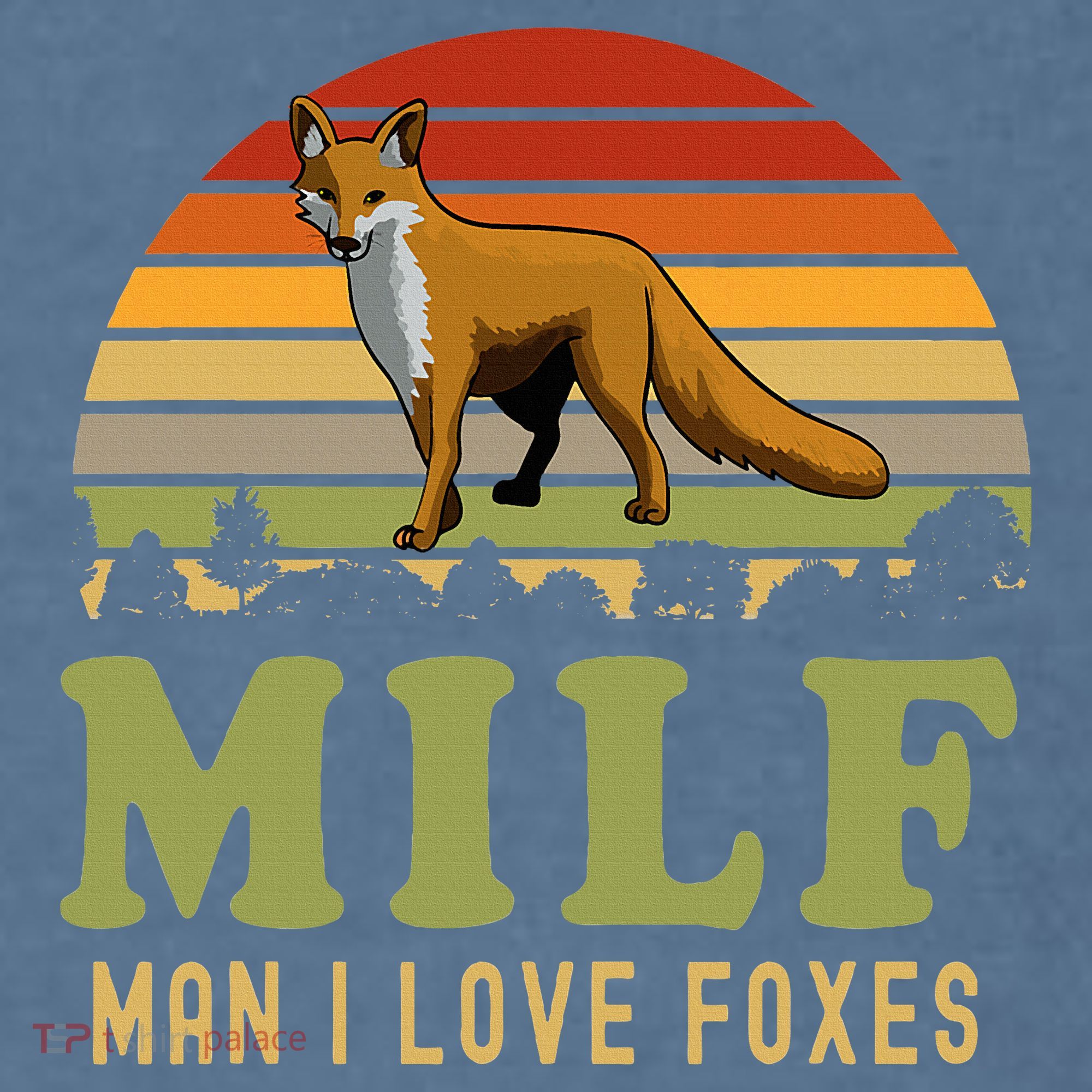 Man I Love Foxes Funny Milf Party Joke For Fox Lover Comfort Colors Garment-Dyed Hooded Sweatshirt