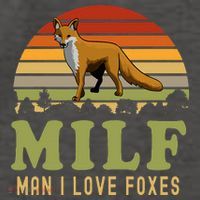 Man I Love Foxes Funny Milf Party Joke For Fox Lover Vector Backpack thumb 2