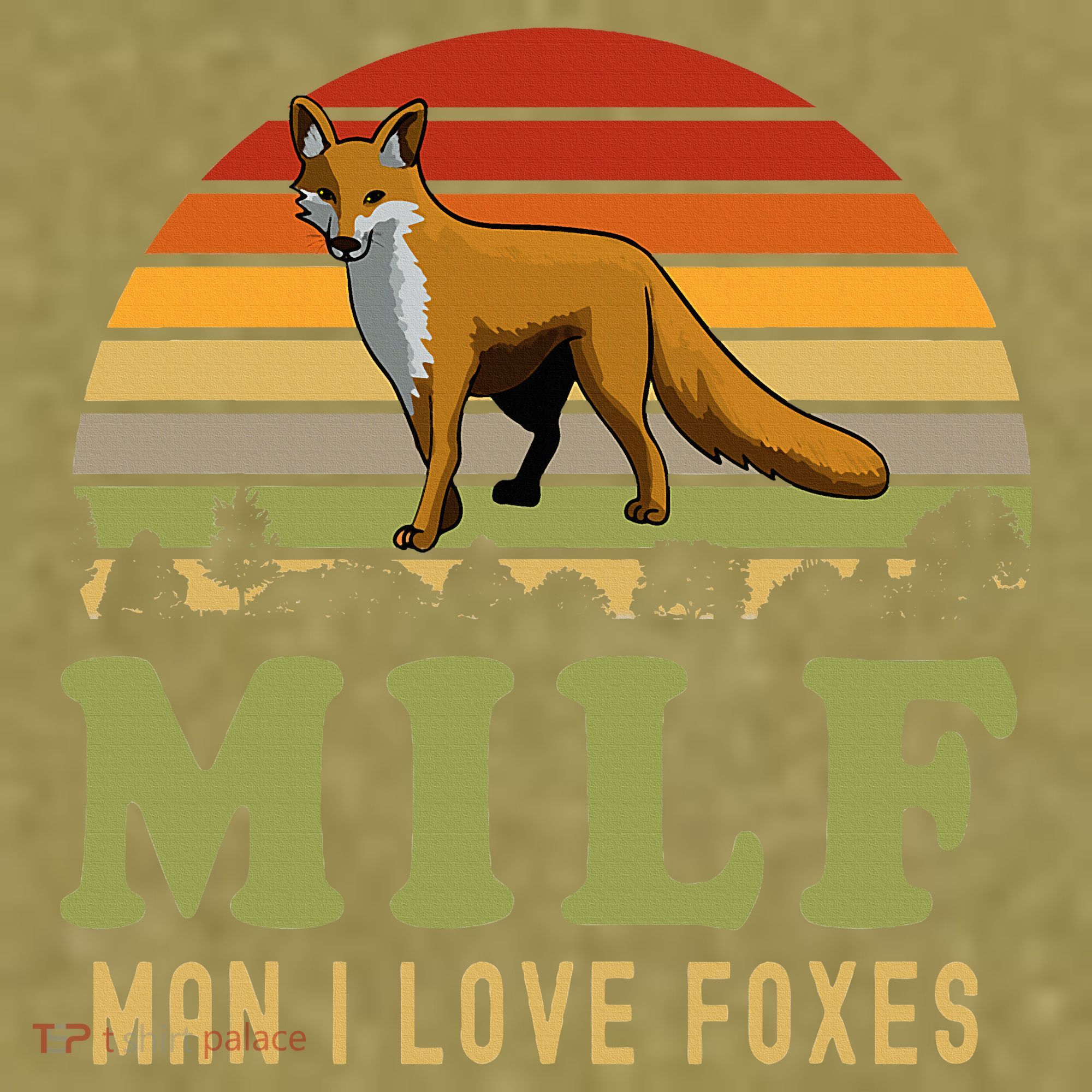 Man I Love Foxes Funny Milf Party Joke For Fox Lover Garment-Dyed Women's Muscle Tee