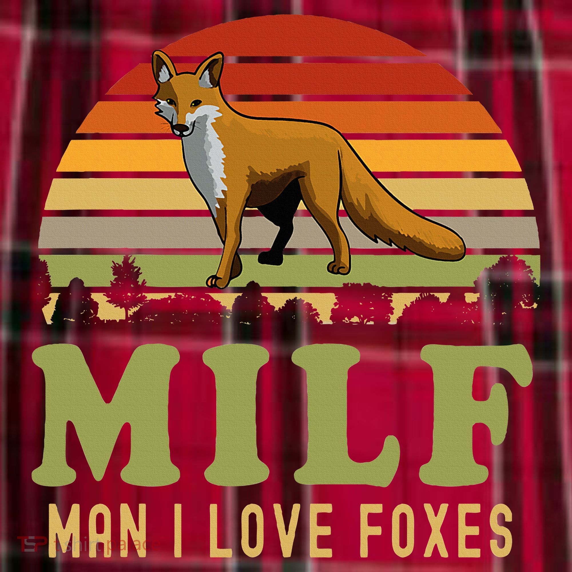 Man I Love Foxes Funny Milf Party Joke For Fox Lover Women's Flannel Plaid Pajama Pants