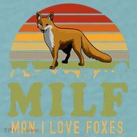 Man I Love Foxes Funny Milf Party Joke For Fox Lover Sueded Cloud Jersey T-Shirt thumb 2