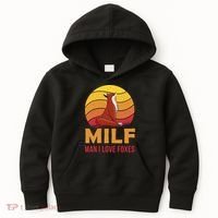 Man I Love Foxes MILF Funny Kids Hoodie thumb 0