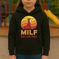 Man I Love Foxes MILF Funny Kids Hoodie thumb 3