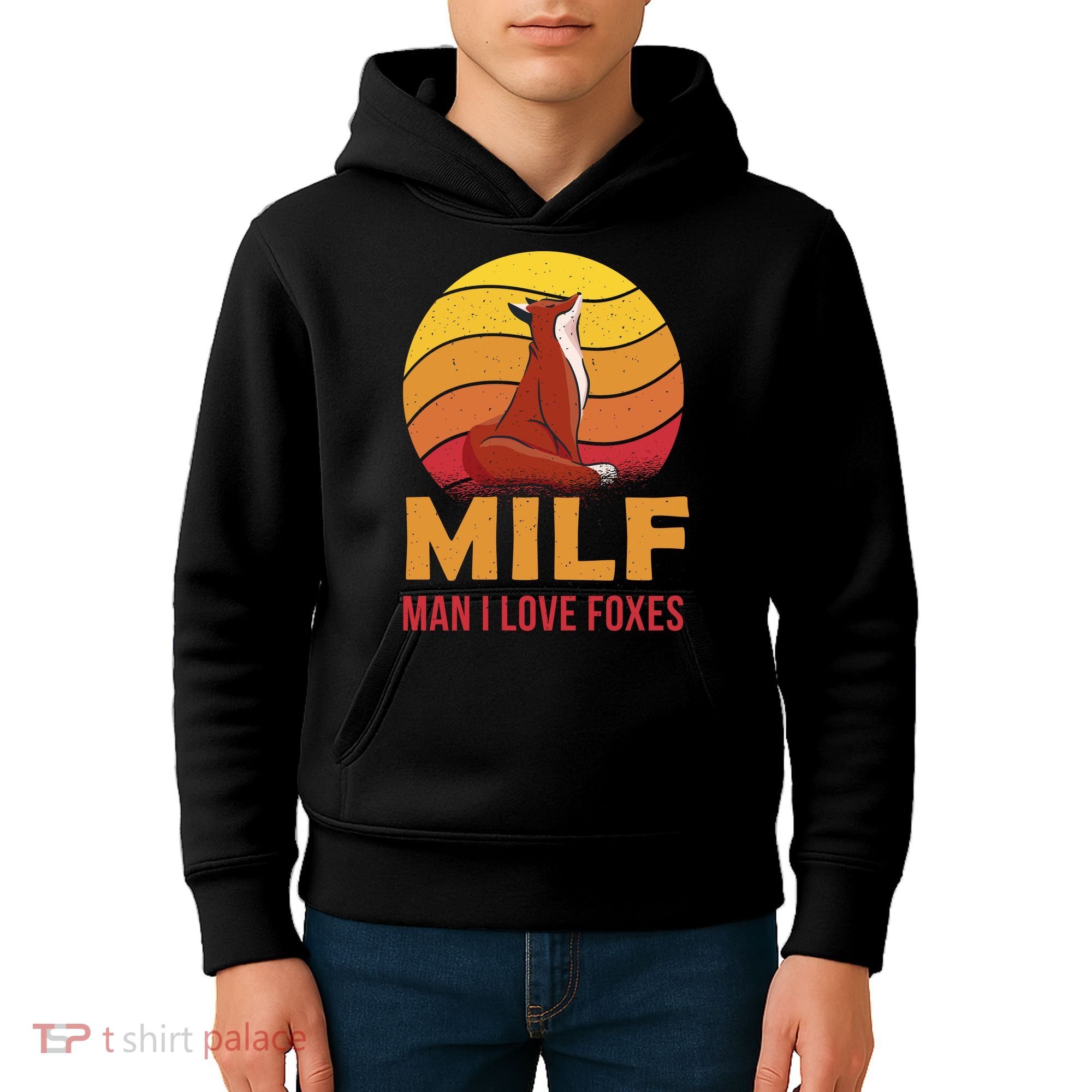 Man I Love Foxes MILF Funny Kids Hoodie