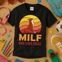 Man I Love Foxes MILF Funny Kids T-Shirt thumb 3