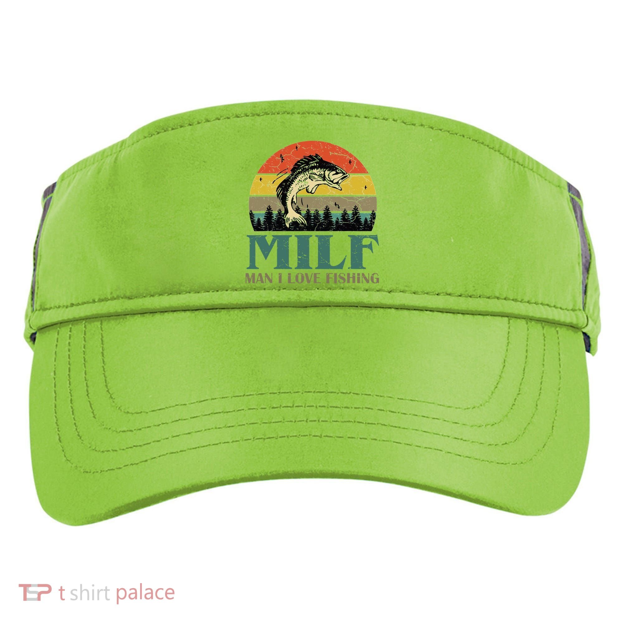 Man I Love Fishing Funny Adult Drive Performance Visor