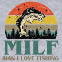 Man I Love Fishing Funny Women's Racerback Cropped Tank thumb 2