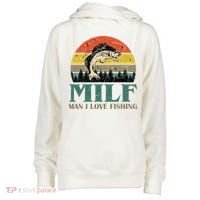 Man I Love Fishing Funny Womens Funnel Neck Pullover Hood thumb 0
