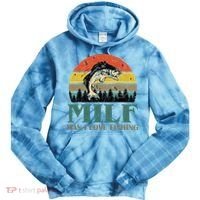 Man I Love Fishing Funny Tie Dye Hoodie thumb 0