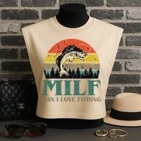Man I Love Fishing Funny Garment-Dyed Women's Muscle Tee thumb 3