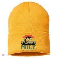Man I Love Fishing Funny Sustainable Knit Beanie thumb 0