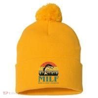 Man I Love Fishing Funny Pom Pom 12in Knit Beanie thumb 0