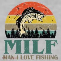 Man I Love Fishing Funny Ladies PosiCharge Tri-Blend Wicking Tank thumb 2