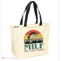 Man I Love Fishing Funny Tote Bag thumb 2