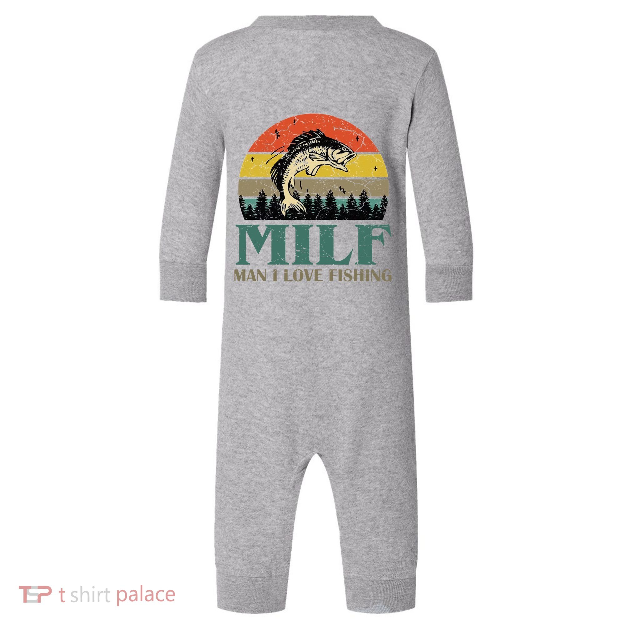 Man I Love Fishing Funny Infant Fleece One Piece