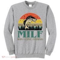 Man I Love Fishing Funny Tall Sweatshirt thumb 0