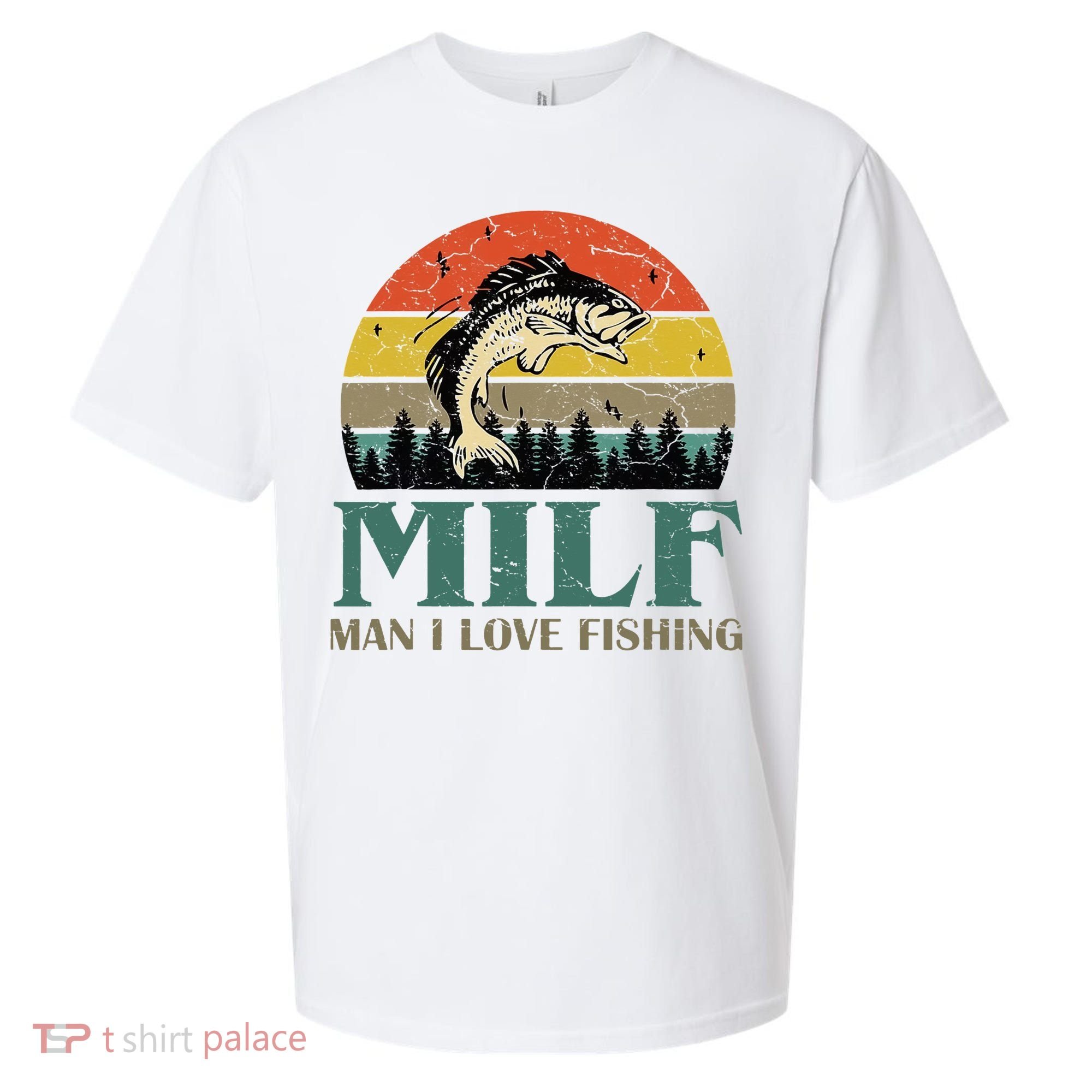 Man I Love Fishing Funny Sueded Cloud Jersey T-Shirt