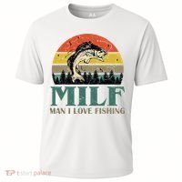 Man I Love Fishing Funny Cooling Performance Crew T-Shirt thumb 0