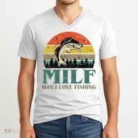 Man I Love Fishing Funny V-Neck T-Shirt thumb 2