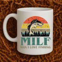 Man I Love Fishing Funny Coffee Mug thumb 2