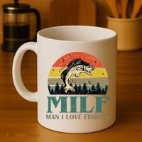 Man I Love Fishing Funny Coffee Mug thumb 4