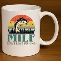 Man I Love Fishing Funny 11oz C Handle Ceramic Mug thumb 3
