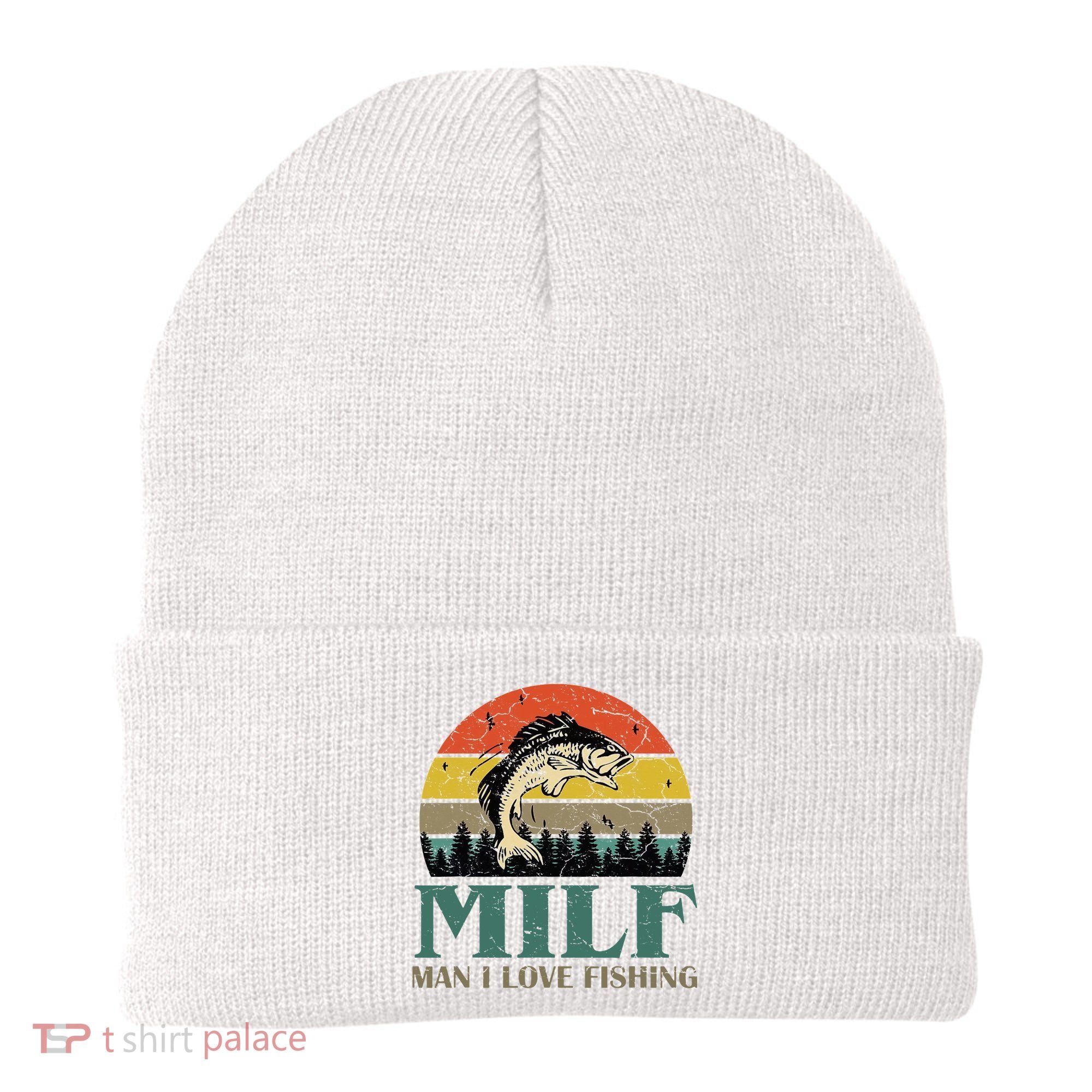Man I Love Fishing Funny Beanie