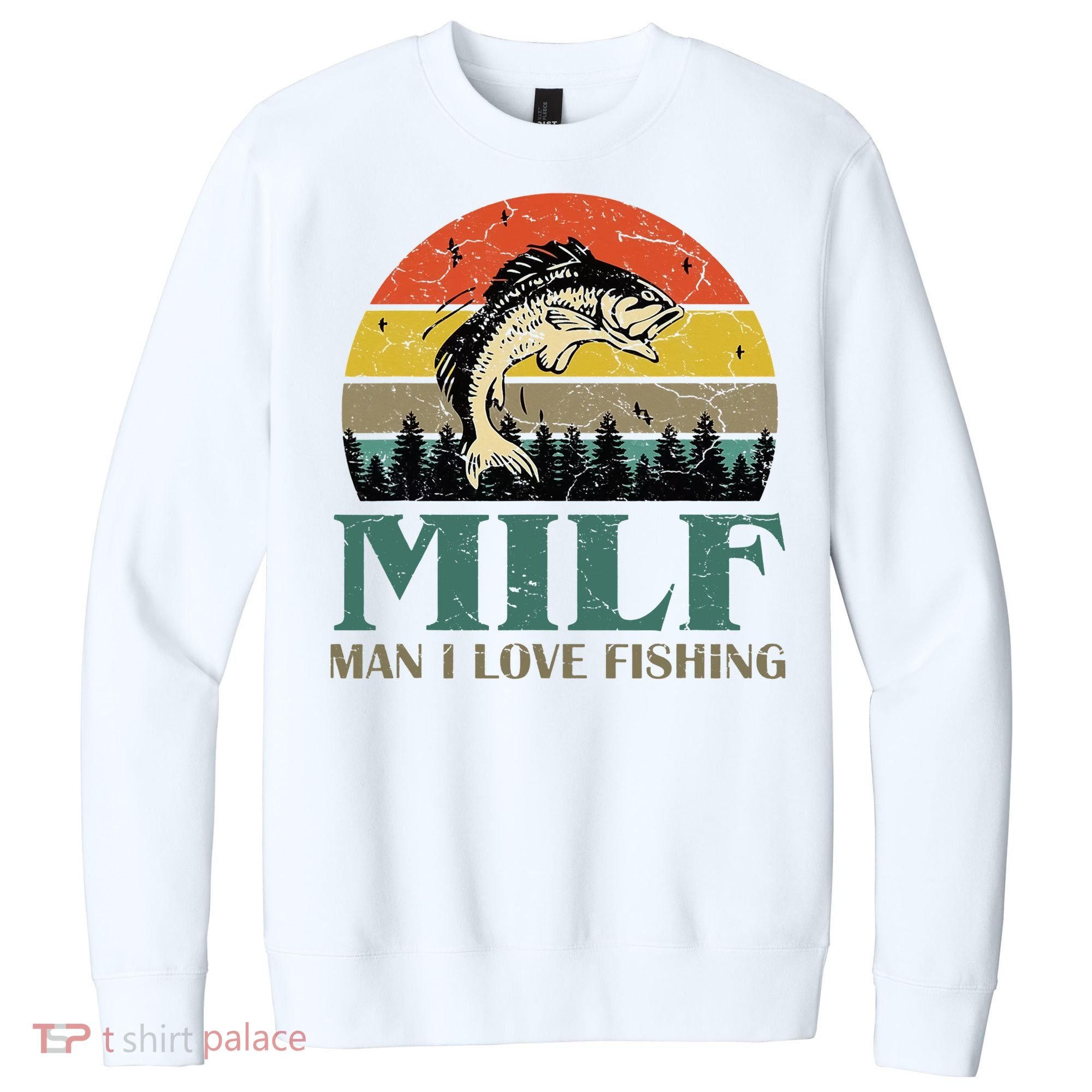 Man I Love Fishing Funny V.I.T. Fleece Crew Sweatshirt