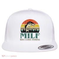 Man I Love Fishing Funny Flat Bill Trucker Hat thumb 0