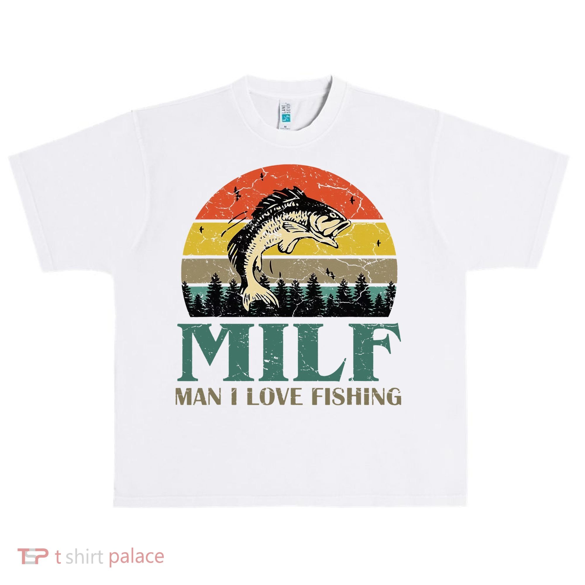 Man I Love Fishing Funny Urban Oversized Heavyweight T-Shirt