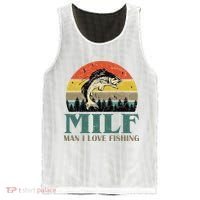Man I Love Fishing Funny Mesh Reversible Basketball Jersey Tank thumb 0