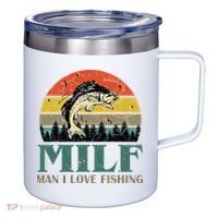 Man I Love Fishing Funny 12oz Stainless Steel Coffee Mug thumb 0