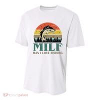 Man I Love Fishing Funny Youth Performance Sprint T-Shirt thumb 0