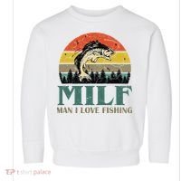 Man I Love Fishing Funny Toddler Sweatshirt thumb 0